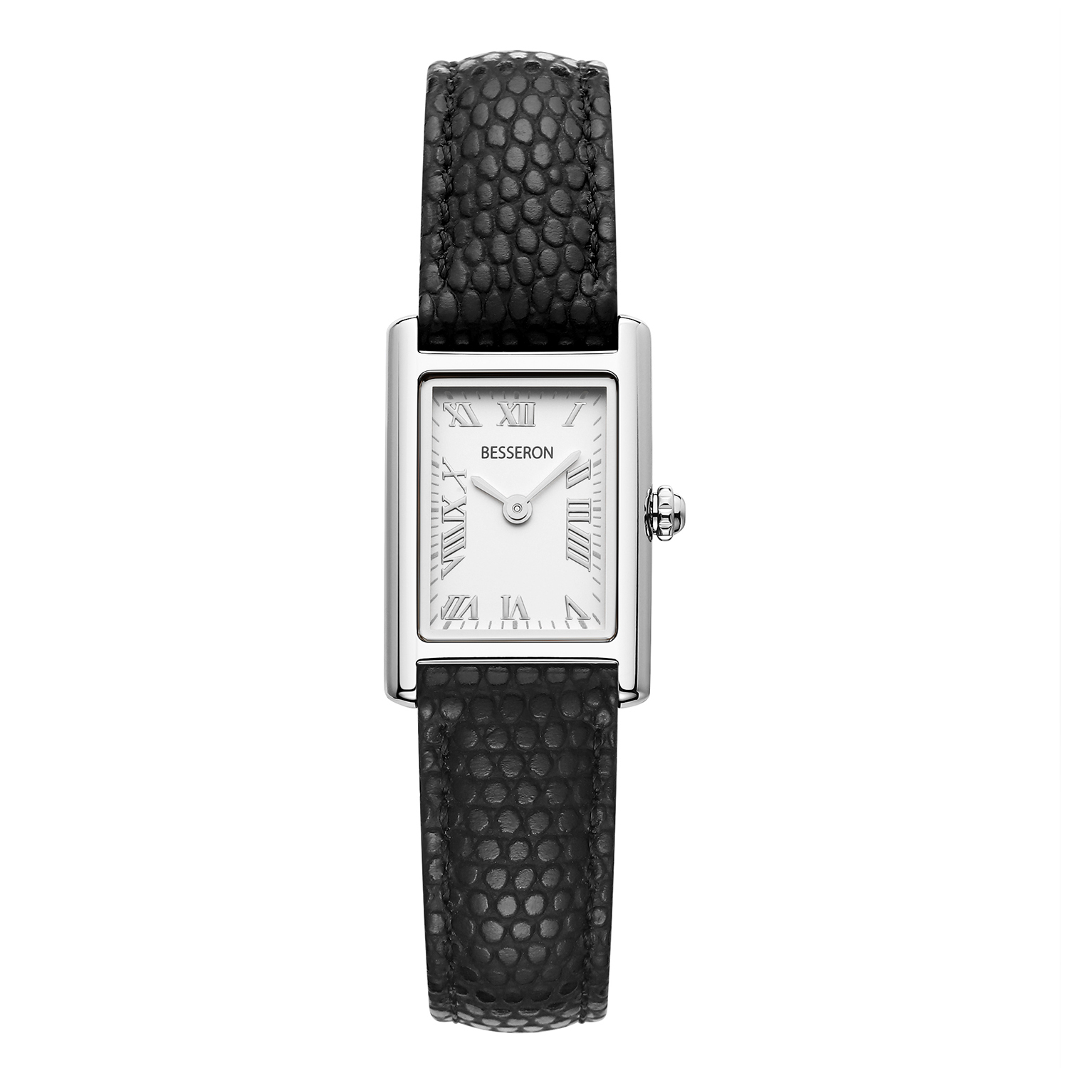 Argent avec cuir noir