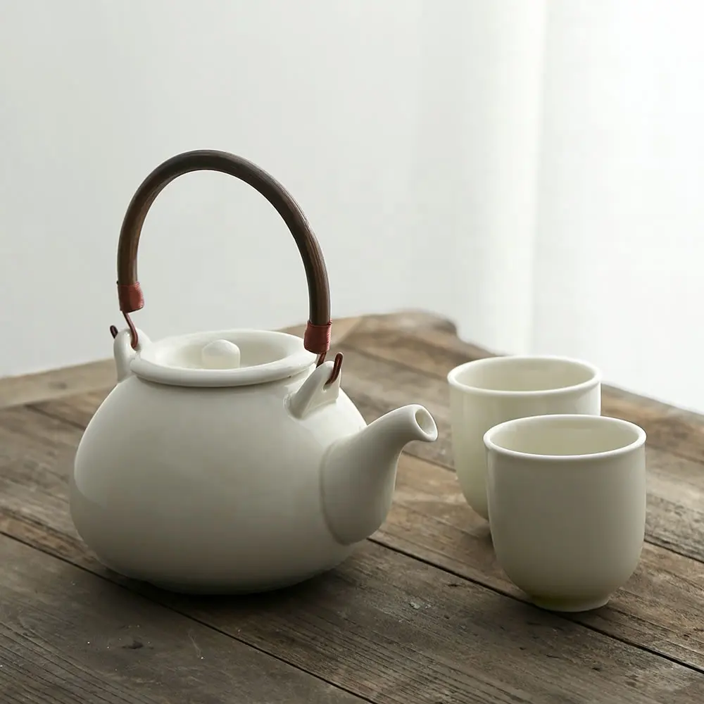 Hervidor de cerámica ecológico japonés, juego de tazas de té y café de porcelana, venta directa de fábrica, venta al por mayor