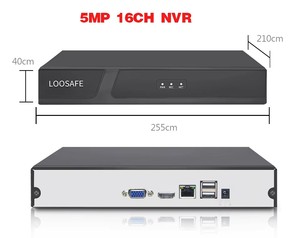 Loosafe 16ch 4mp Poe Cámara Sistema Cctv para exteriores con detección de Nvr P2p 4 Array IR Leds 50 IR Distancia