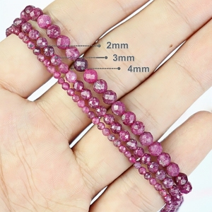 JD permata grosir 2/3/4mm mikro segi batu permata alami manik-manik longgar batu manik-manik Ideal untuk DIY Gelang membuat kalung - Product Image 2