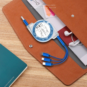 Özelleştirilebilir logo USB 2.0 veri kablosu marka cep telefonu hızlı şarj kablosu 3-in-1 hediye kutusu toptan OEM Android Apple V8 olabilir - Product Image 5
