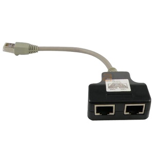 2 in 1 ile Çift RJ45 Kadın Noktası Ağ Konektörü RJ45 Erkek Spliter Kablo Konektörü - Product Image 1
