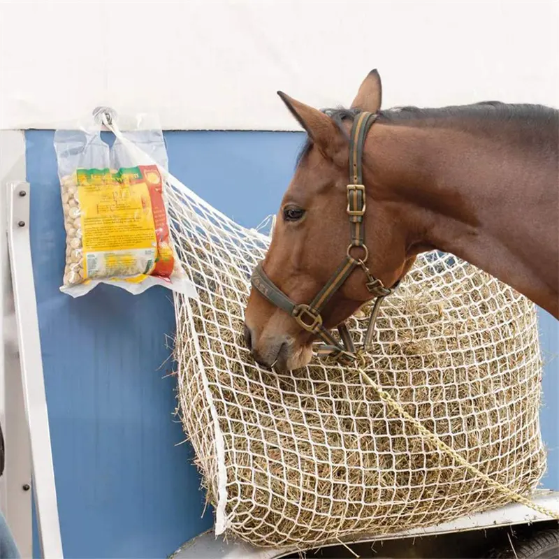 Filet d'alimentation lente OEM avec petite ouverture, corde en Nylon, filet de suspension pour cheval, alimentation toute la journée, filet d'alimentation de liberté