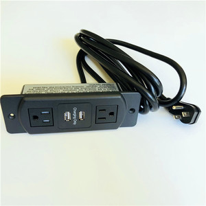 FCC/ETL 认证美式嵌入式电源插头电源插座带 2 个 TR 插座和 2 个分离 USB - Product Image 2