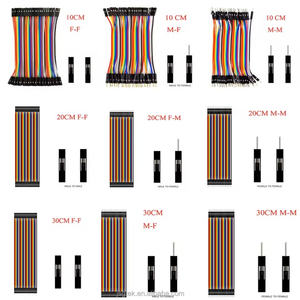 Kabel pita datar pelangi 2.54mm 40 Pin dengan konektor Dupont-Harness kabel IDC panjang kustom murah - Product Image 3