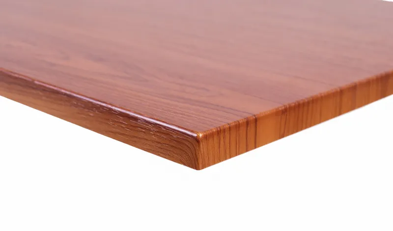 Mesa de comedor de madera maciza, resina epoxi laminada, Haya, para restaurante al aire libre, precio personalizable, venta directa de fábrica