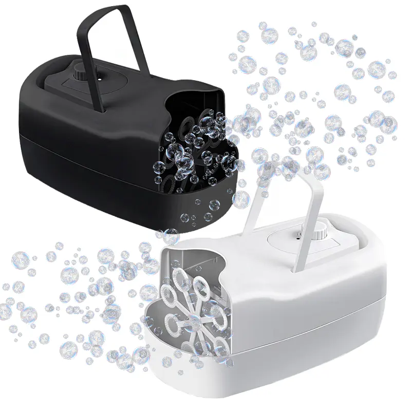 Elektrische Koffer blasen maschine Automatisches Blasen gebläse mit 2 Geschwindigkeit stufen, tragbare Blasen maschine für Kinderspiel zeug im Freien