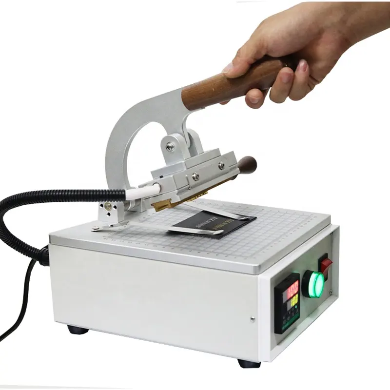 Hot Foil Stamping Machine Manual Bronzing embosser PVC Card couro papel madeira estampagem estampagem branding ferro