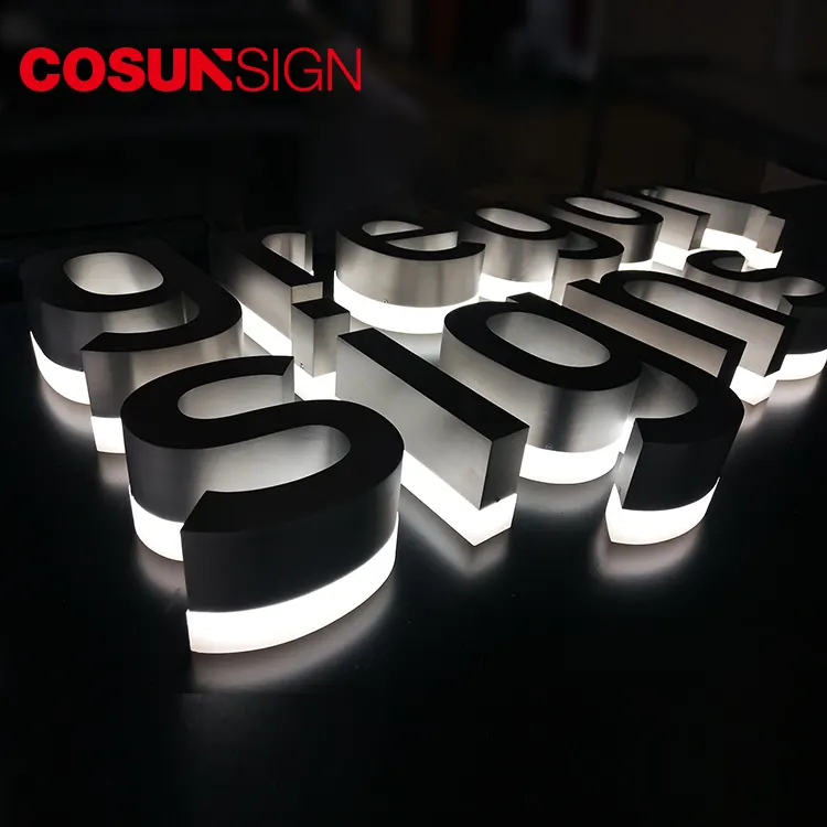 COSUN-Luz LED de halo para tienda, iluminación personalizada de fábrica, señal con nombre para tiendas al aire libre