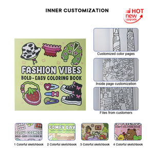 Nuevo producto de fábrica, servicio de impresión de patrones personalizados, cubierta suave, libro para colorear para niños, libro para niños de actividades preescolares dibujado a mano - Product Image 5