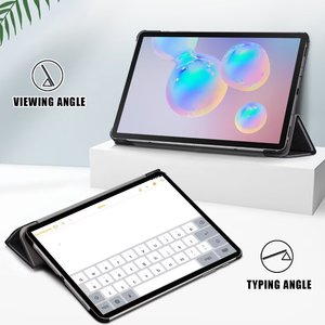 3 katlanır deri akıllı kılıf için Galaxy tab tablet <span class=keywords><strong>s6</strong></span> lite kapak 10.4 2022 SM-P613 SM-P619 P610 P615 kılıfları