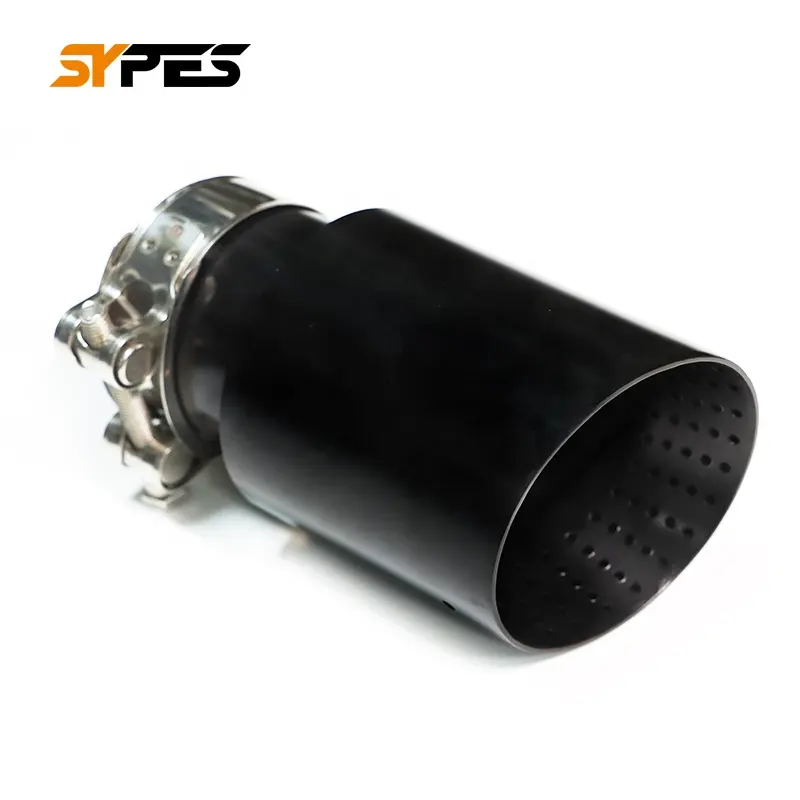 SYPES 1 Pcs Edelstahl Reiz Auspuffs pitze für Golf MK7 GTI Schall dämpfer spitze für Golf R Auspuff anlage für Universal düse