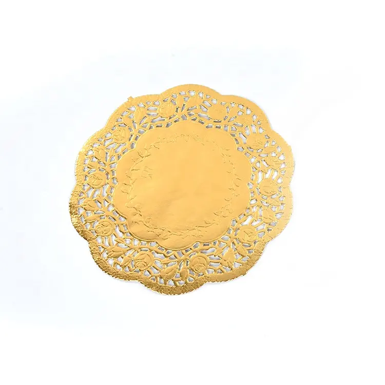 Bolo De Papel De ouro Decoração Do Casamento Artesanato Doilies Doilies Doilies Rendas Coloridas