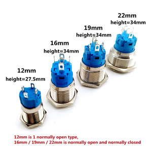 Waterproof Metal Push Button Switch 12 16 19 22mm with <strong>LED</strong> Light Momentary Latching Car Engine Power Switch 5V 12V <strong>24V</strong> 220V <strong>Red</strong> - Product Image 4