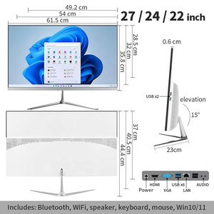 WETS standı All-in-one Pc 21.5 27 24 inç I3 I5 I7 4G/8G/16G masaüstü hepsi bir bilgisayar Pc Win10 sistemi ofis AIO iş için - Product Image 6