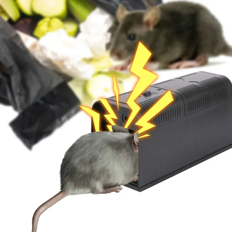 Dd2413 Hoogspanning Instant Kill Muizen Stopt Kooi Herbruikbare Rattenmuisval Ongediertebestrijding Elektrische Knaagdierval