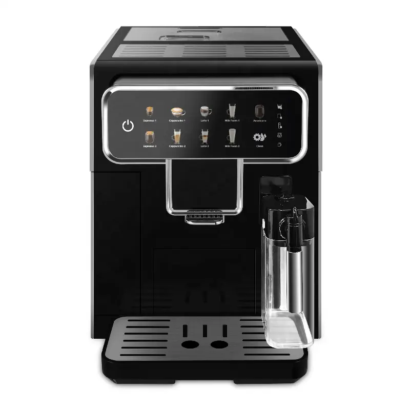 Thema Fábrica Novo Design Feijão Para Café Tela Sensível Ao Toque Automático Completo Itália Máquina De Café Espresso Maker Com Caixa De Leite