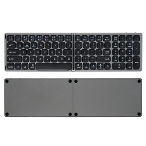 Unterstützung Drei System Micro Slim Faltbare wiederauf ladbare drahtlose Bluetooth-Tastatur Abs Kunststoff 81 Tasten Schnur lose Tastatur - Product Image 1