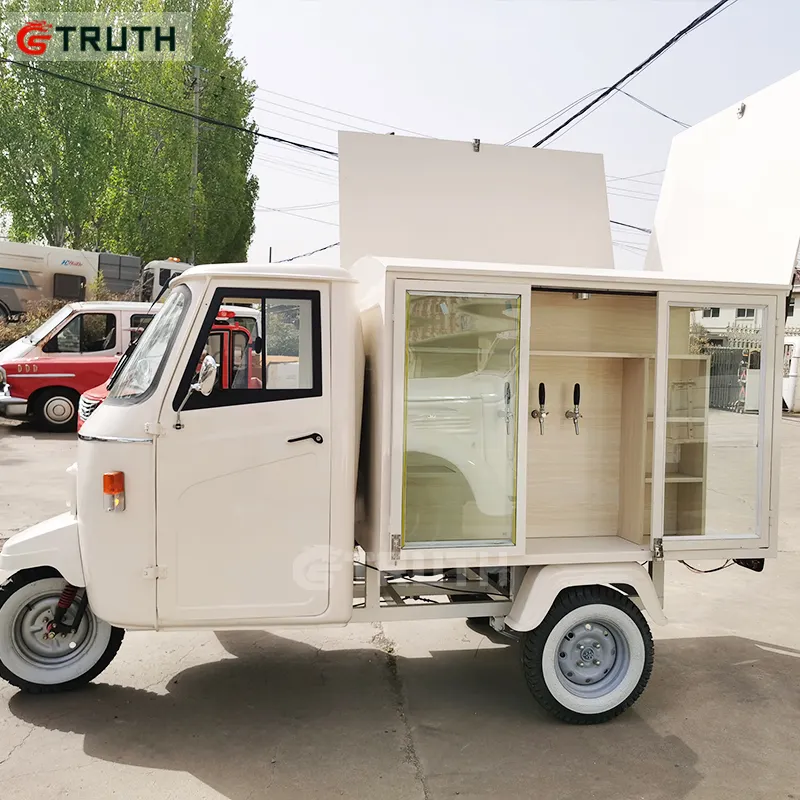 La migliore vendita tre ruote mobile vending carrelli cibo triciclo beer bar wine food truck