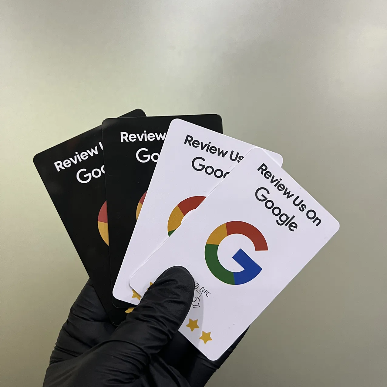 Cartão de revisão NFC sem contato do Google Cartão de revisão do Google com teclas para trazer o cartão de revisão do Google para clientes