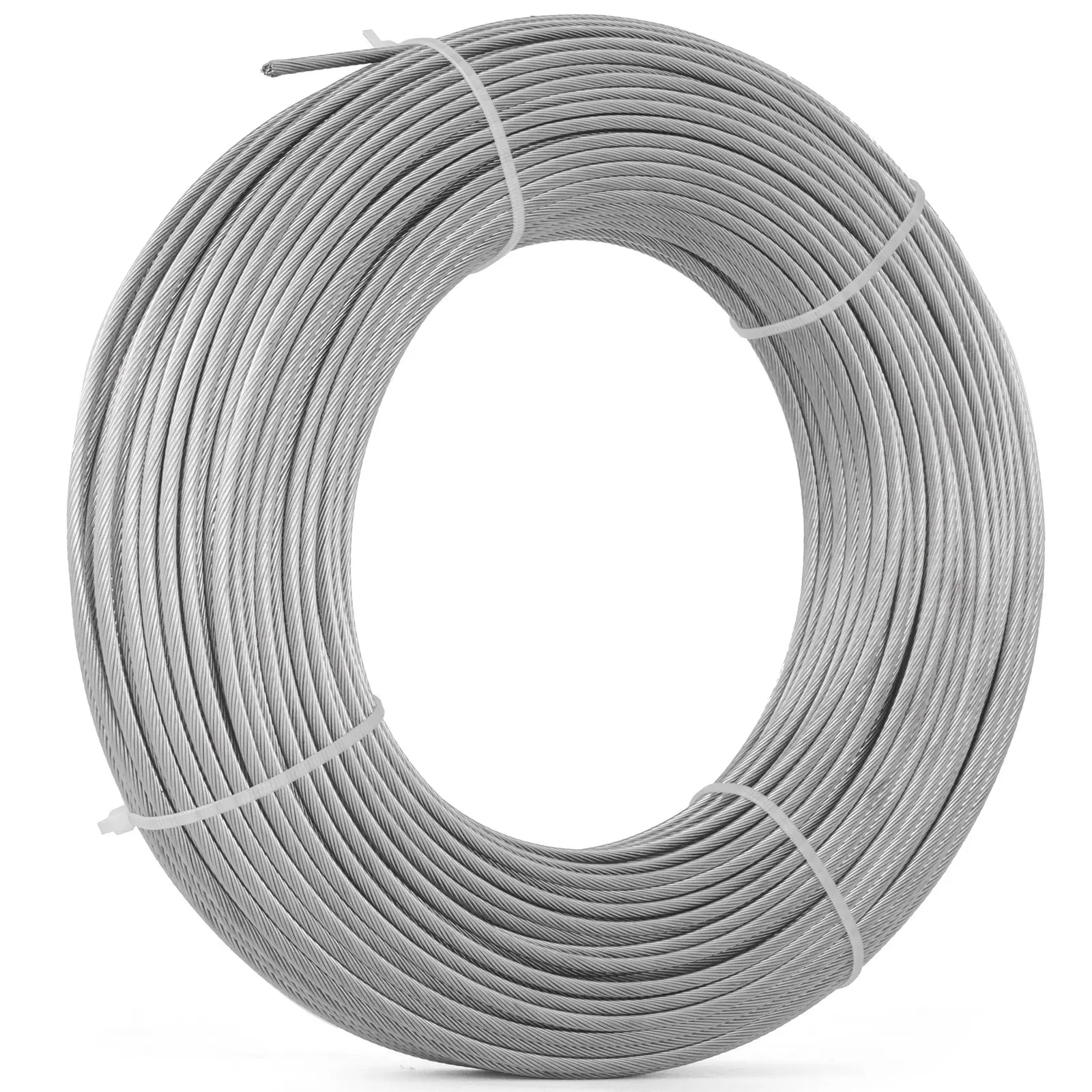 Kabel baja anti karat, tali kawat pagar kabel Stainless Steel 1/8 "3/16" 1x19 tipe 316 (1000 kaki)