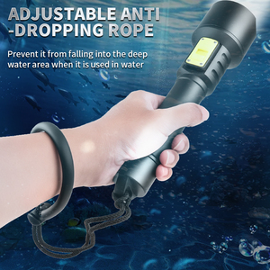 Công suất cao Scuba <span class=keywords><strong>Diving</strong></span> Đèn pin hợp kim nhôm P70/p160 3000LM/5000LM dưới nước IP68 không thấm nước bổ nhào ngọn đuốc nam châm chuyển đổi - Product Image 4