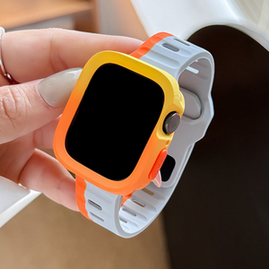 Yeni varış iki renk kılıf ile saat kordonları 38/40/41/42/44/45/49mm Smartwatch Apple saat kayışı için yedek kayış - Product Image 3