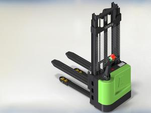 ミニ電気パレットスタッカー (Eシリーズ) 120Ahメンテナンスフリーバッテリー、充電器付き、2段ガントリー、1.1KWドライブ、2.2KWリフト - Product Image 3