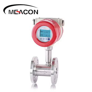 Medidor de flujo de turbina de aceite Digital de salida de pulso Industrial medidor de flujo de ácido con personalización OEM brida diseñada en fábrica