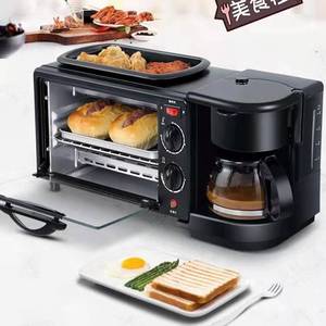 3 in 1 kahvaltı makinesi kahve makinesi & tost & kızartma tavası elektrikli fırın - Product Image 5