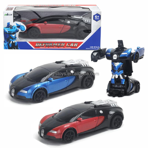 Гоночный игрушечный автомобиль с одной кнопкой, 1:18 масштаб, робот-трансформер