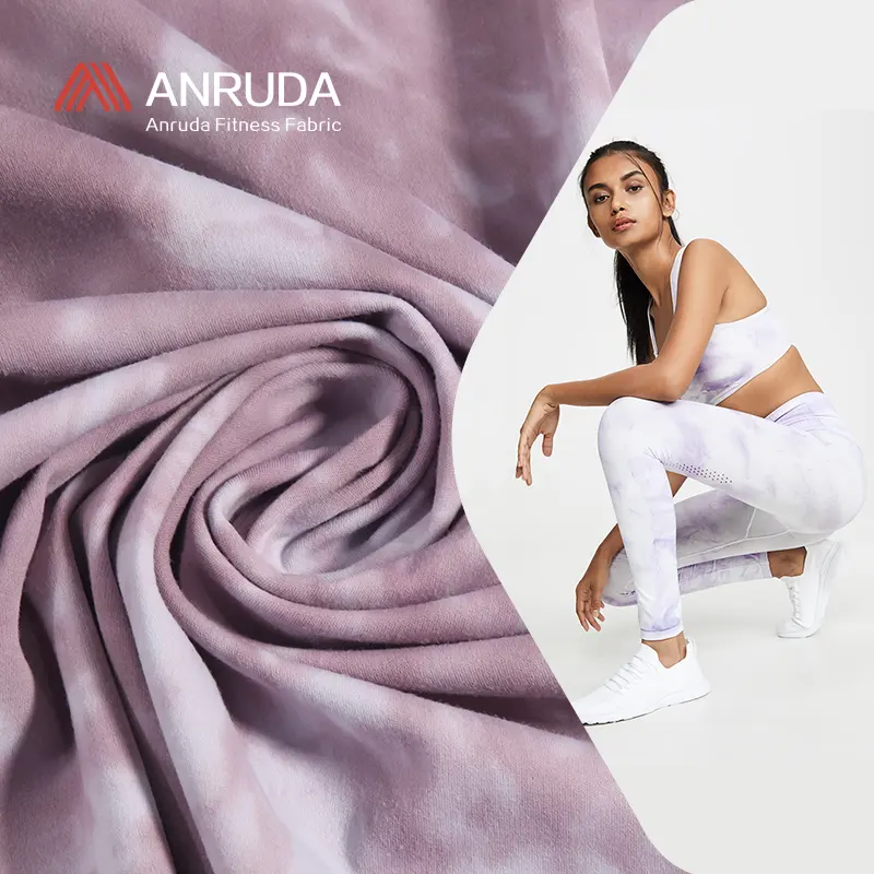 A2356 Großhandel Nylon Elasthan Polyamide Elastande 4 Wege Steppband gefärbter Druck Yoga-Leggings Fitnessstoff