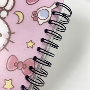 Großhandel Custom Colour ful Printed Kitty PP Cover Notizbuch Spiral bindung Notizbuch mit fünf PP Index teilern - Product Image 2