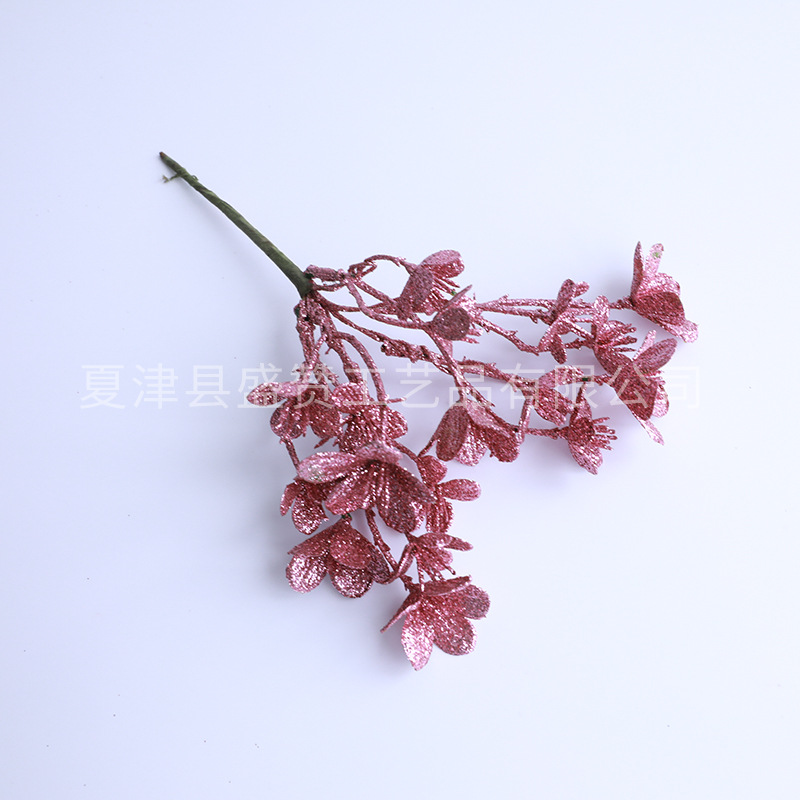 Petites branches florales de paillettes-21cm
