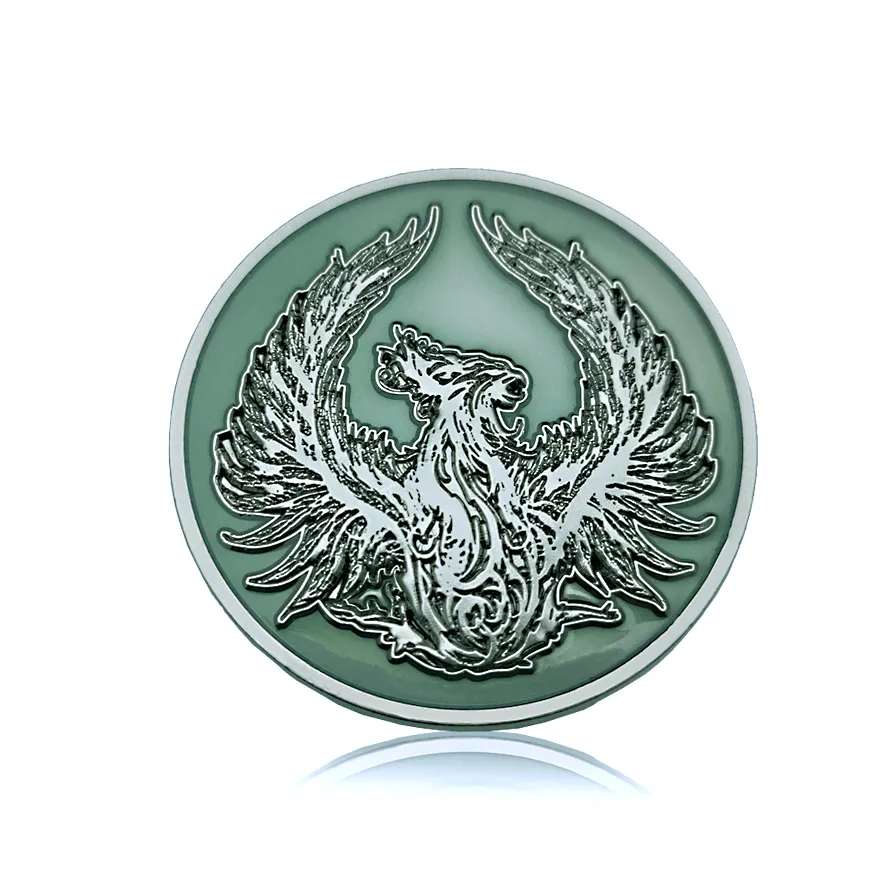 Popular zinco liga comemorativa moedas personalizadas bronze