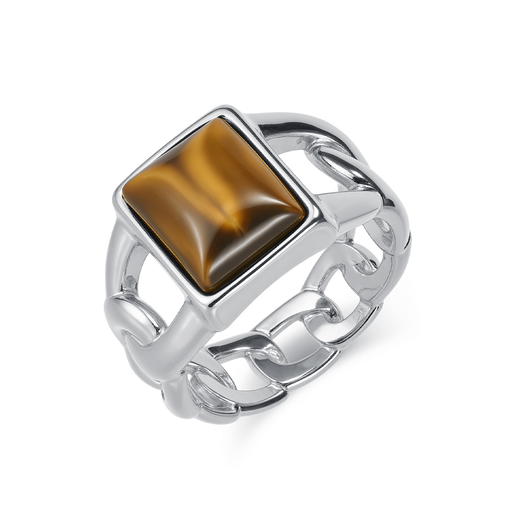 Steel-colored tiger's eye