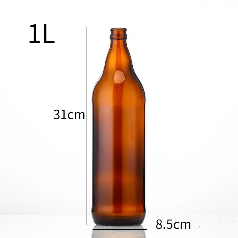 Bottiglia di birra ambrata belga da 1000ml-1