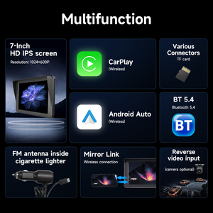 Pantalla táctil IPS de 7 pulgadas, reproductor MP5 PND, Monitor inteligente, portátil, con cable, inalámbrico, CarPlay, Android Auto - Product Image 2