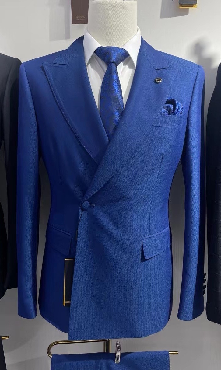 Blu--2 pezzi/set-giacca+pantaloni