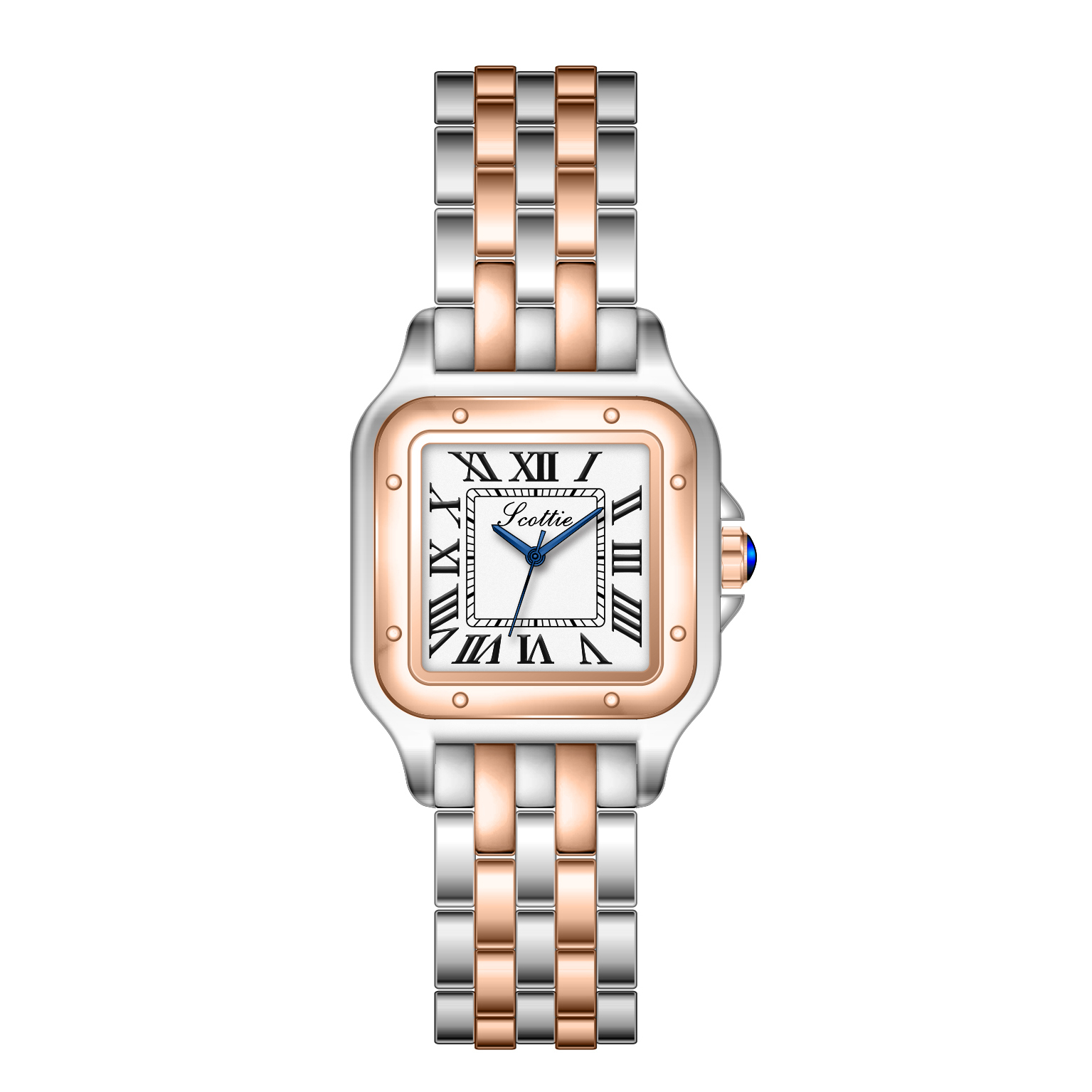 rose gold/silver