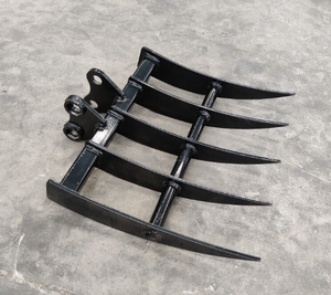 工厂价格迷你挖掘机附件根耙草耙0.8吨1吨1.2吨挖掘机 - Product Image 5
