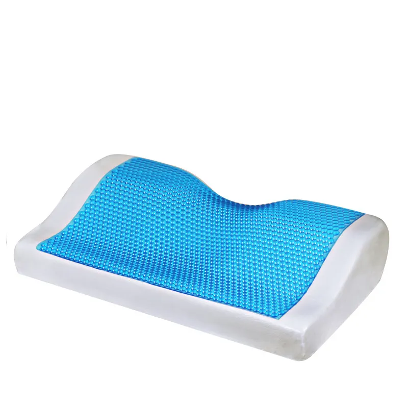 J-3015 Orthopédique En Mousse à Mémoire de forme fraîche De Glace Anti-ronflement De Luxe lit En Peluche Hôtel Collection Gel Oreiller