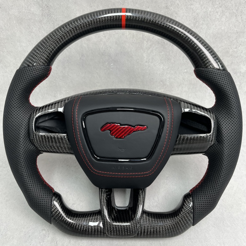 Perforated leather+carbon fiber
