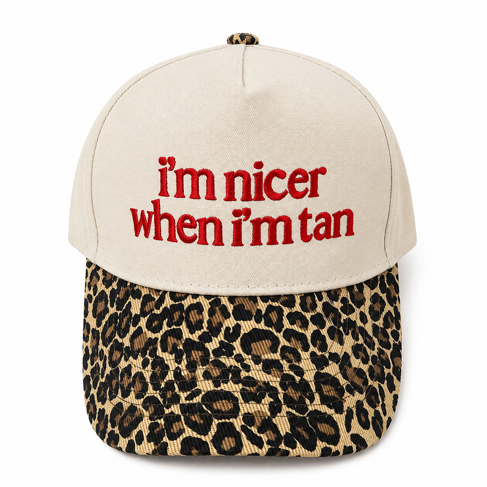 Leopard-print red logo