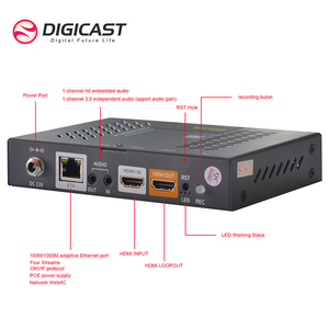 Ultra bassa latenza 1080P HD H.264 Hardware POE HTTPS Webrtc Live Streaming Encoder WAN Live IP Record Encoder - Product Image 3