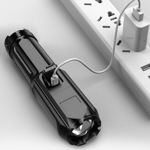 ABS taşınabilir çok fonksiyonlu teleskopik Zoom Ultra parlak güçlü EDC acil tip-c USB şarj edilebilir COB XPE LED el feneri - Product Image 2