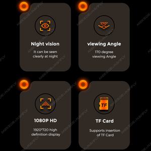 MEKEDE前DVR 1080P高分辨率行车记录仪汽车摄像机Dvr最大后视镜安装在前汽车侧头显示器 - Product Image 3