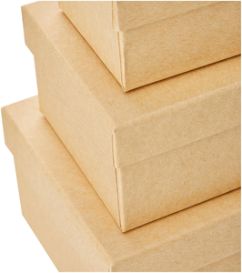 基本矩形嵌套盒牛皮纸工艺品礼篮礼品盒 - Product Image 4