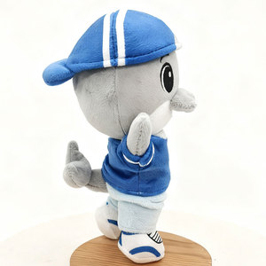 Tùy Chỉnh Thú Nhồi Bông Đồ Chơi Sang Trọng Màu Xanh Cá Heo Búp Bê Tùy Chỉnh Hình Ảnh Công Ty Búp Bê - Product Image 3