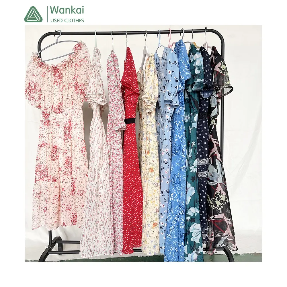 CwanCkai Fábrica Atacado Cores Misturadas Roupas Femininas Usadas, de Boa Qualidade Top Limpo Mulheres Tamanho 8 Usado Vestidos